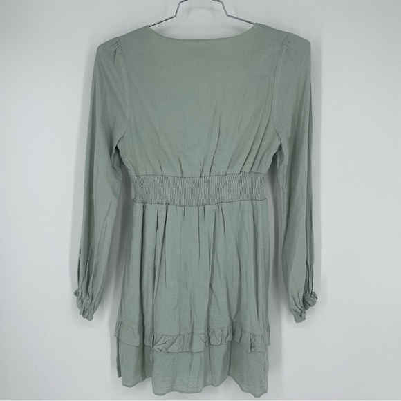 Peach Love Mint green ruffle bottom short dress - Picture 6 of 9